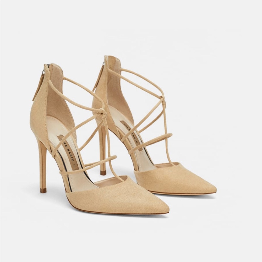 SOLD! Zara Strappy Heeled Shoes
